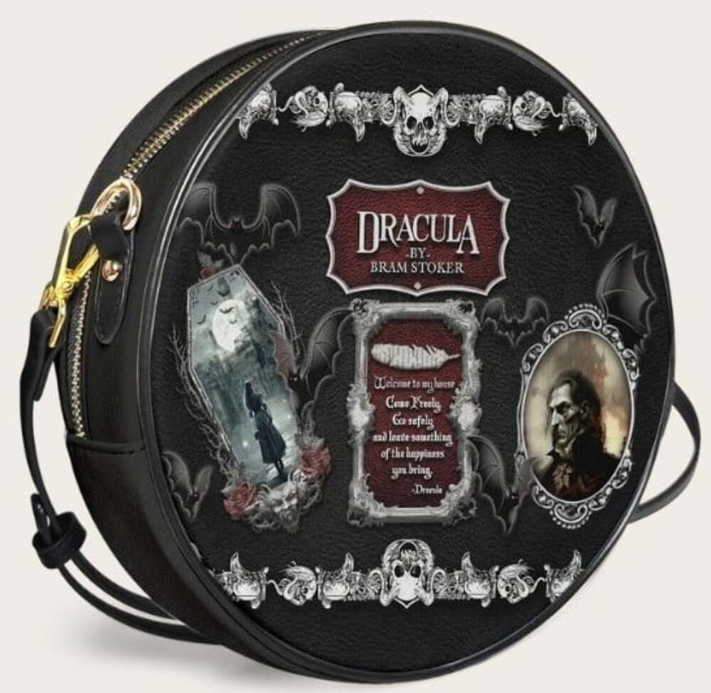 "The Dracula" Circle Crossbody Bag Vegan Leather New Horror Halloween